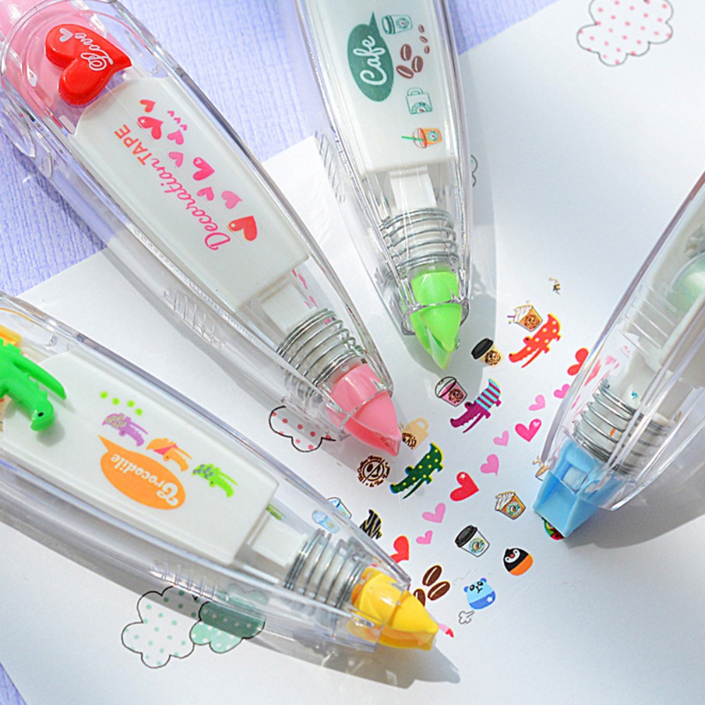 Correction Tape Roller - Fita corretiva decorativa fofa kawaii, 6mm
