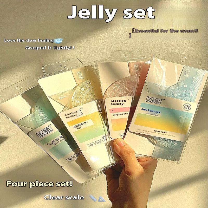 4 Pçs/set 15 CM Conjunto de Ré - Ruler Set Transparent avaliação e preço