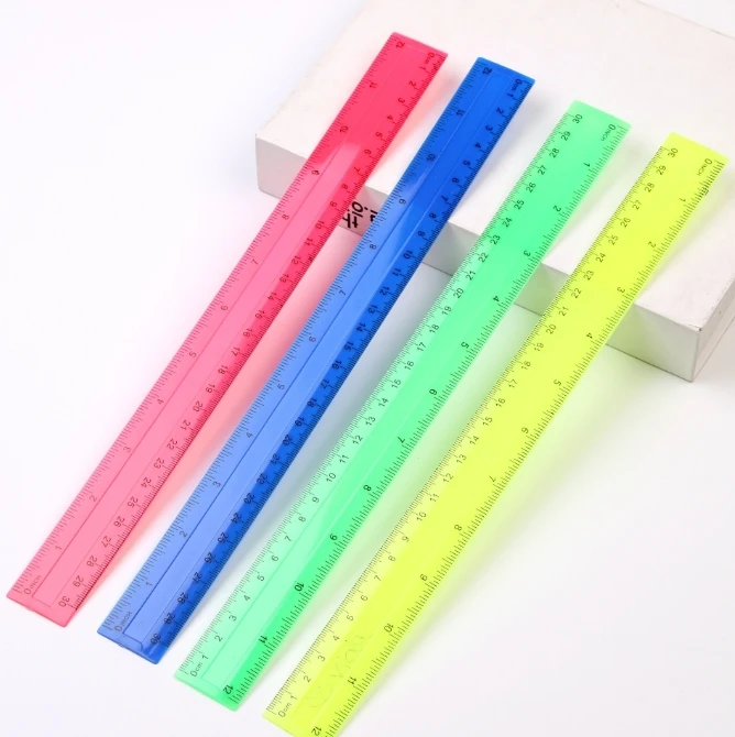 4 unidades/pacote colorido tra - Ruler Set Transparent avaliação e preço