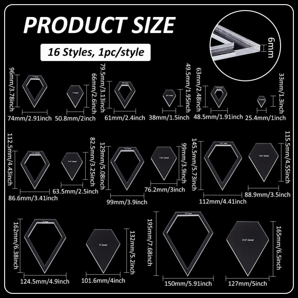 Modelo de acolchoamento de joi - Ruler Set Transparent avaliação e preço