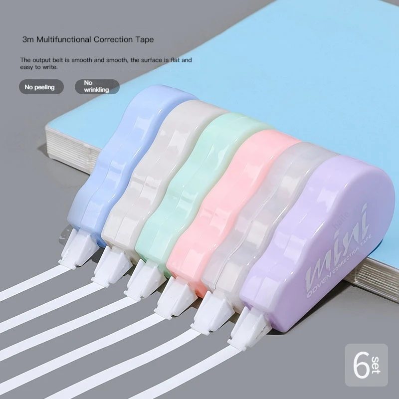 6 unidades/pacote fitas de cor - Correction Tape Roller avaliação e preço